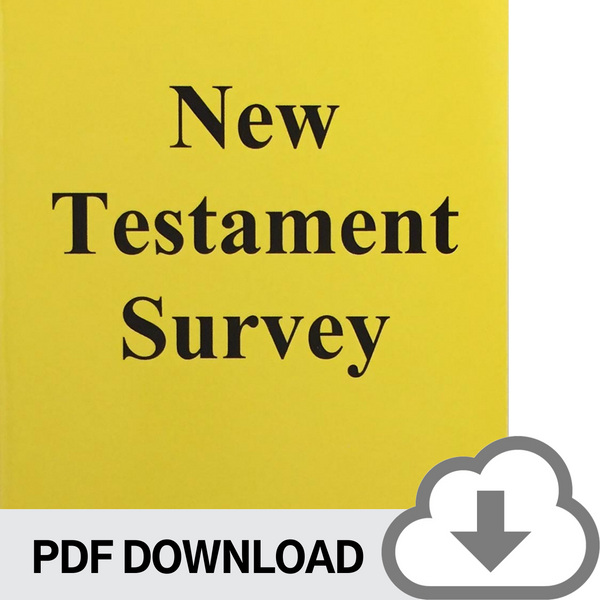 DOWNLOADABLE PDF VERSION: New Testament Survey